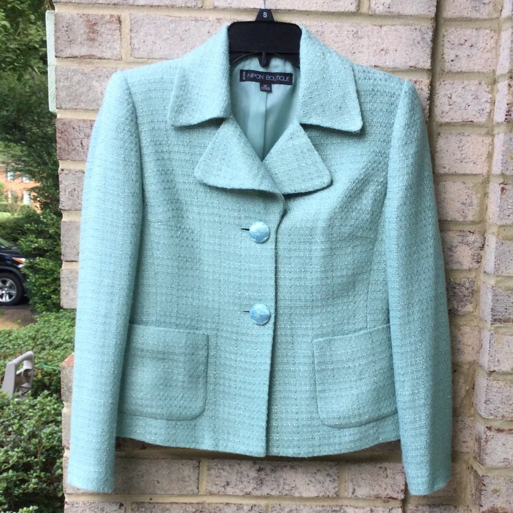 Nipon Botique Light Green Jacket - image 1